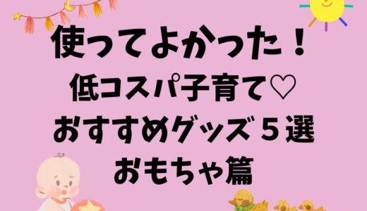 使ってよかった！低コスパ子育て♡おすすめアイテム５選おもちゃ篇